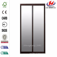 48 in. X 80 in. Frosted Glass Fusion Frost Choco Frame Porta deslizante